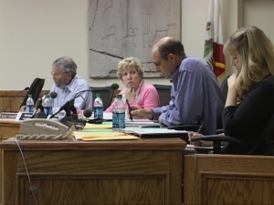 Sally Symons, shown here with the Water Commission.