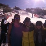 "Mammoth Ski Cross at the Finish of the Telluride Ski Cross World Cup. Left to Right: Tyler Wallasch, Nico Monforte (Cousin of John Teller and SXcompetitor), and Madeline Riffel.