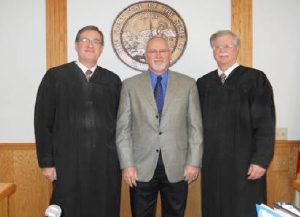 (l-r) Judge Brian Lamb, Commissioner David Knowles and Presiding Judge Dean Stout.