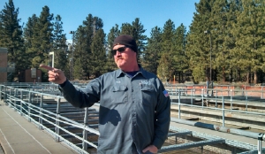 Rob Motley at the Wastewater Treatment Plant.