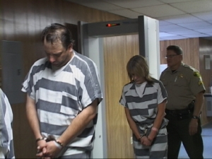 The Rossys walked to the courtroom for arraignments April 12th.