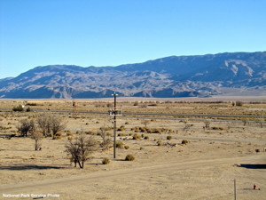 National Park Service photo of solar site as seen from Manzanar.
