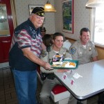 American Legionnaire Chuck Kilpatrick with Post 118 serving two area CHP officer supporting WWP