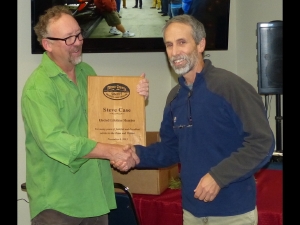 Team President Dan Corning gave out awards - this one to Steve Case - Lifetime Member Award.