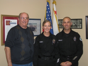 Mammoth Police Chief with Ingrid and Mike Braun.