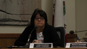 Supervisor Linda Arcularius stood up for the Lone Pine school farm.