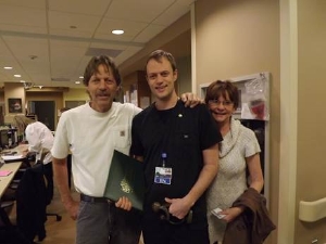 Joey Zappia, with long time Northern Inyo Employees (and parents) Joe and Betty Jo Zappis