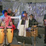 Sandy and High Country Band jamming that Saturday Night Fever-Elson Trinidad, Sandy and Clayton Anderson, Mark Flippin, Victor Silvas, Bart Jarnigan