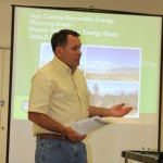 Photos go with OVSES story 11: Supervisor Matt Kingsley opened the discussion at last Wednesday's Owens Valley Solar Energy Study held in Lone Pine. 