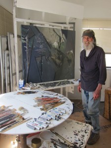 Ray T. Dutcher in his studio