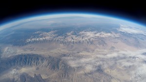 This photo entitled "wow" is a photograph taken from one of the group's balloon launches depicting the Owens Valley as seen from the edge of space. 