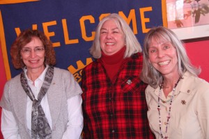 Janet Guglielmino, Yvonne Karzenstein and President “Sue Lyndes Photo by Ed Nahin 