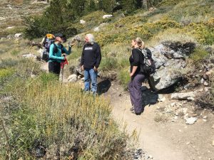 Unidentified Thru-hiker with Kammi Foote and Chuck Levin early in the hike of this wilderness civics effort. 