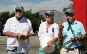 2017 6 01 Big Pine Fishing Derby 17 Rick Fields Marilyn Mann and Rick Reel were busy handing out lots of prizes and prize money at Big Pines Fishing Derby.