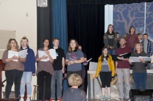 Cast of Into the Woods Rehearsing a Song