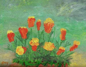 Sisson California Poppies. Acrylic on canvass 2005 2