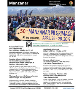 NPS Manzanar Pilgrimage 2019 flier