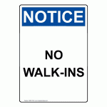 No Walk ins