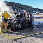 Car fire in Benton CA