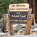 Whitney Portal Campground sign