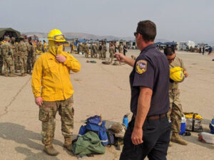 Cal guard at camp roberts for fire training