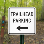 trailhead parking campground signs