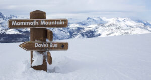 Mammoth Mountain Daves Run sign