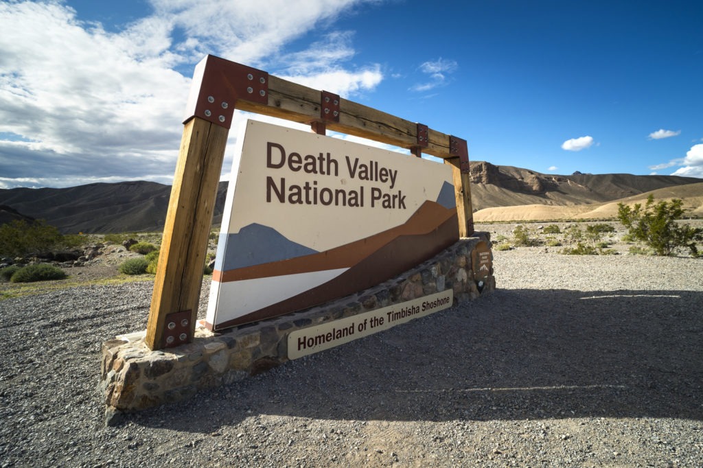 Death Valley National Park sign 2