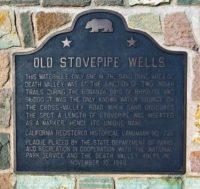 Old Stovepipe Wells Marker