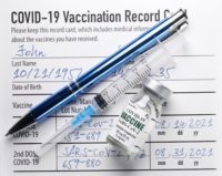 COVID 19 vaccination card