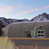 Mammoth Yosemite Airport tensioned fabric structure desized 2