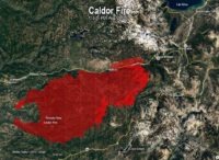 Caldor Fire map 11 p.m. August 28 2021