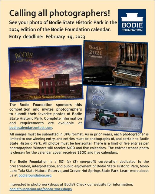 Bodie 2023 Calendar Contest