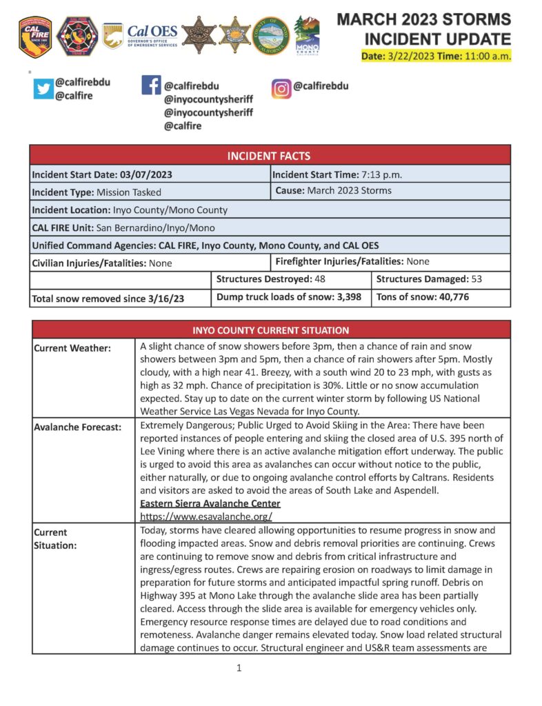 3.22.23 Incident Update Talking Points.docx Page 1