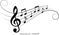 music notes curves swirls vector 260nw 1705493965