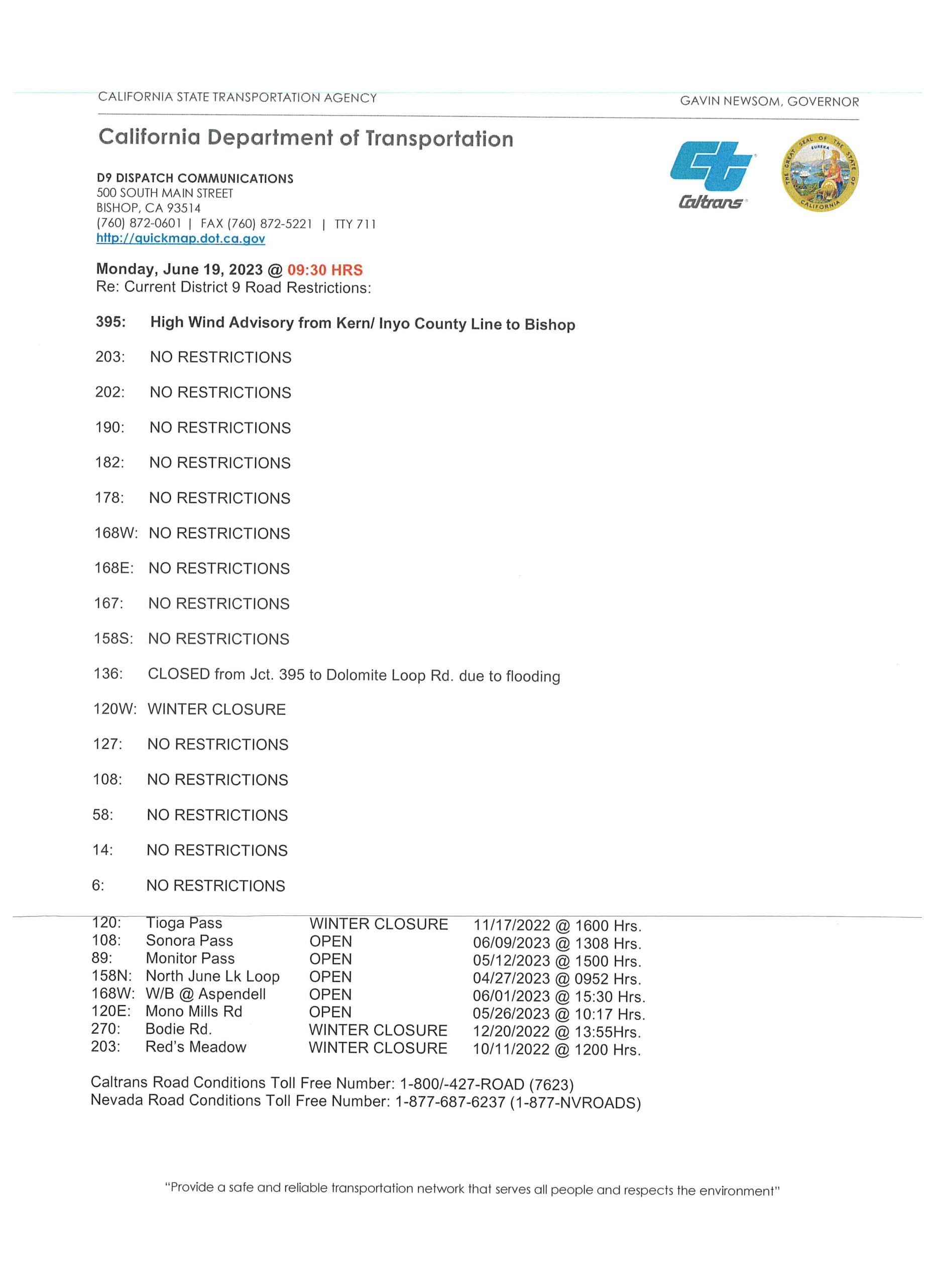Ca Dot Road Conditions 395 - xqtkble
