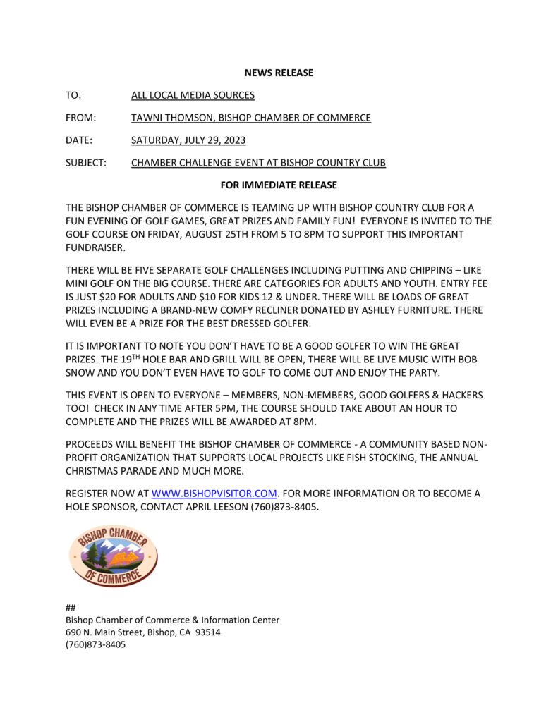 Chamber Challenge News Release 072923