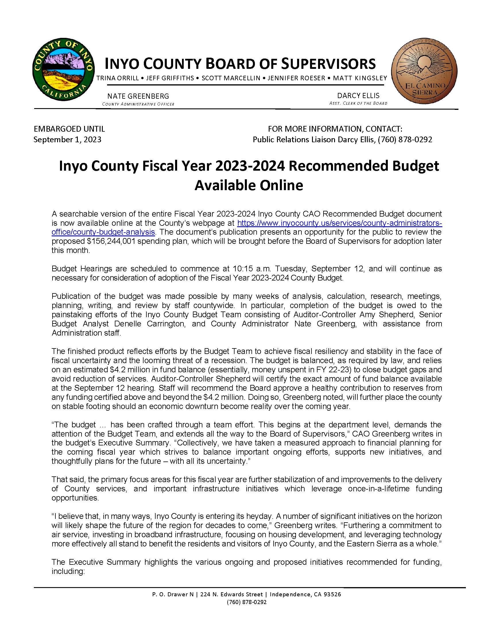 Harris County Fiscal Year 2024 Tessa Michaeline