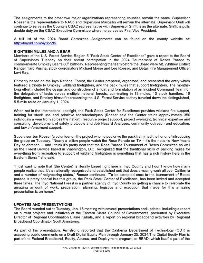 PRESS RELEASE Jan. 16 News Briefs spelling fixed 1 Page 3
